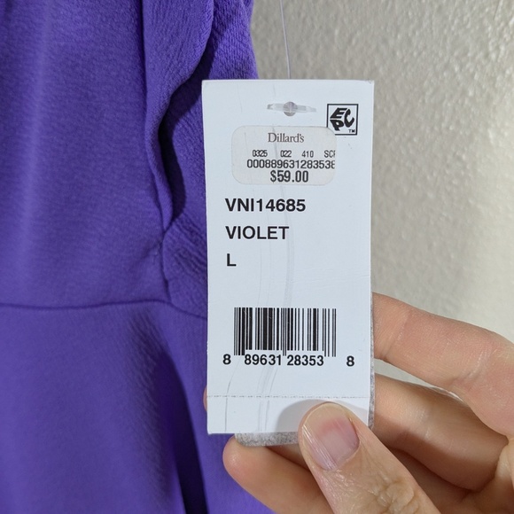 Midnight Doll Purple Semi Formal Dress Size L - Picture 5 of 5